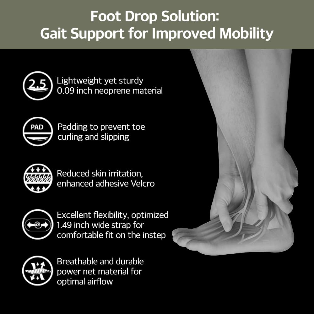Dropfoot Braces Tipo 3 – Estabilizador de pie usado con zapatos, evita la inversión de los pies, equipo médico ortopédico, material ligero con