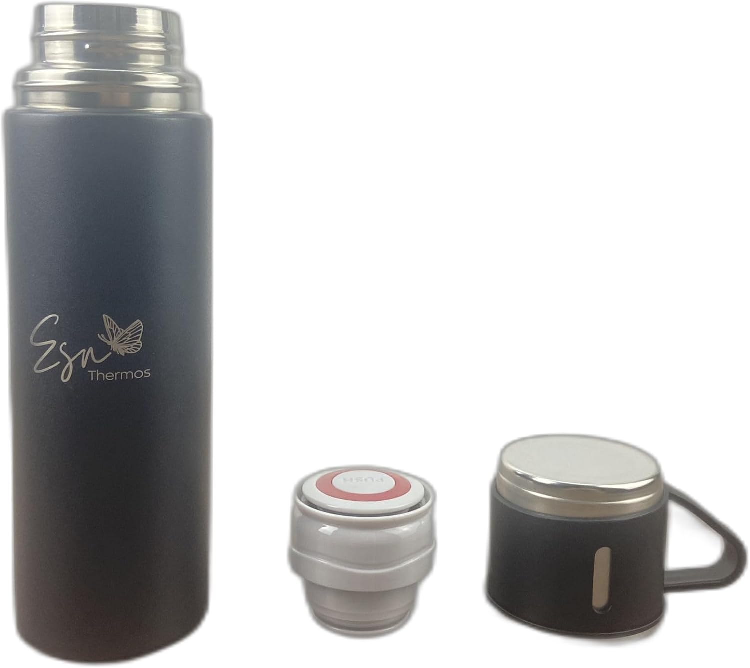 Termo de acero inoxidable, termo taza para bebidas calientes y bebidas frías para viajes y, picnics 16.9 fl oz16.9oz calidad café, té y botella de