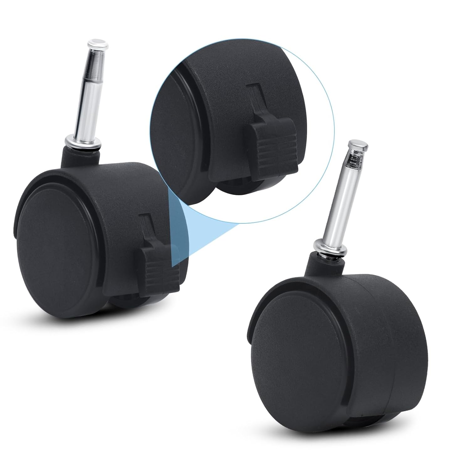 ChengFu Ruedas para silla alta, reemplazo de ruedas para andador de bebé, accesorios para caminantes, ruedas de goma de plástico, ruedas para silla