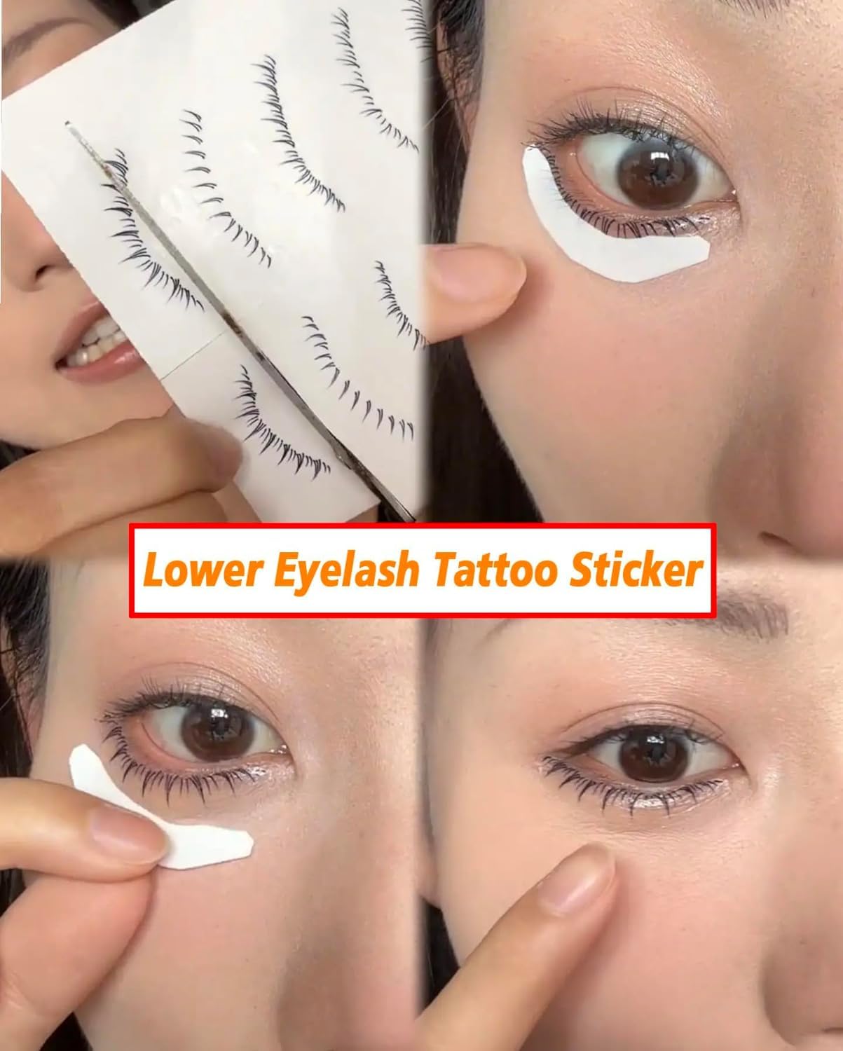 Calcomanías de pestañas para mujer, calcomanías de tatuaje de pestañas inferiores, calcomanías de ojos para niñas, herramientas de maquillaje,