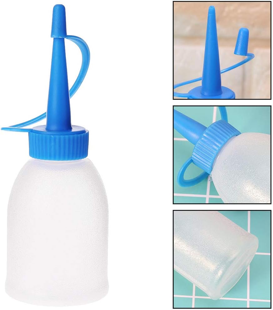 ljhnba Dispensador plástico industrial del jet de la botella del apretón de la salsa de tomate del aceite del gel 1.0 fl oz para Wel dispensador del