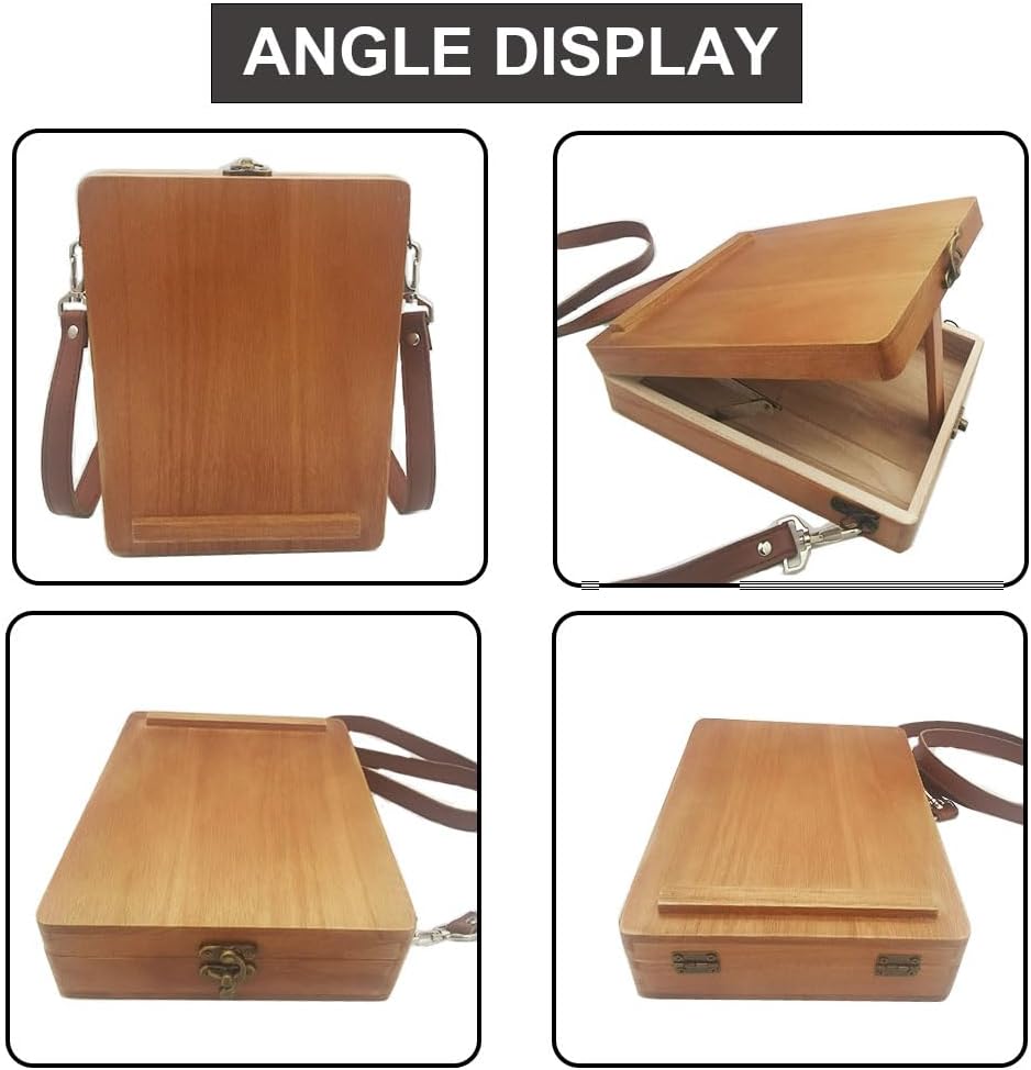 Writers Messenger – Caja de madera – Regalos para artistas, regalos para escritores, caja de escritura portátil, bolsa de herramientas de arte, caja