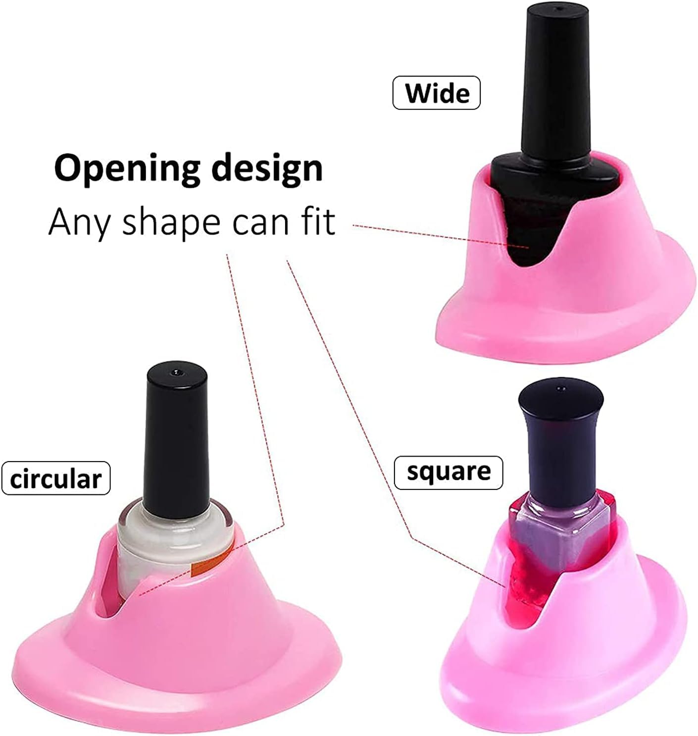 Galyacht Soporte para botella de esmalte de uñas de goma suave, soporte de esmalte de uñas, organizador de arte de uñas, herramientas de manicura