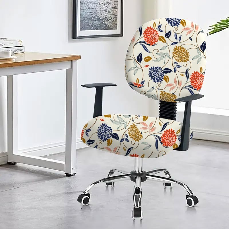 GOSTADY Funda elástica para silla de oficina, funda elástica para silla de computadora, funda giratoria universal para silla de escritorio, lavable,