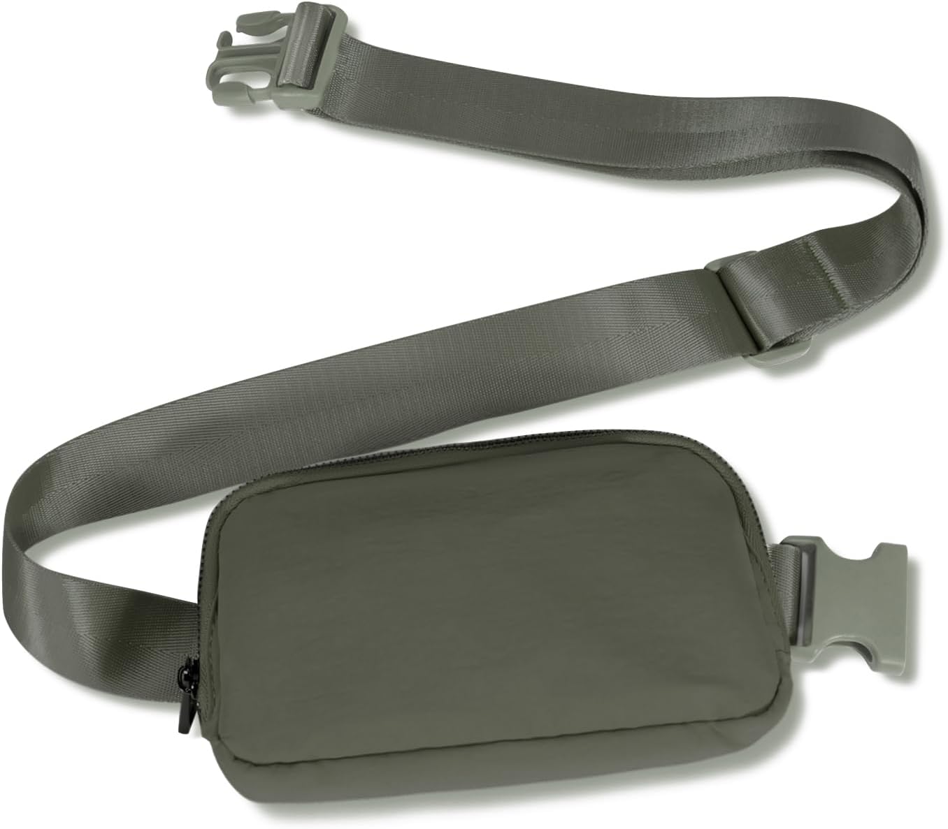 Riñonera para mujeres y hombres, bolsa cruzada para la cintura, para viajes, correr, senderismo, entrenamiento, S – verde oliva, Bolso bandolera Mini