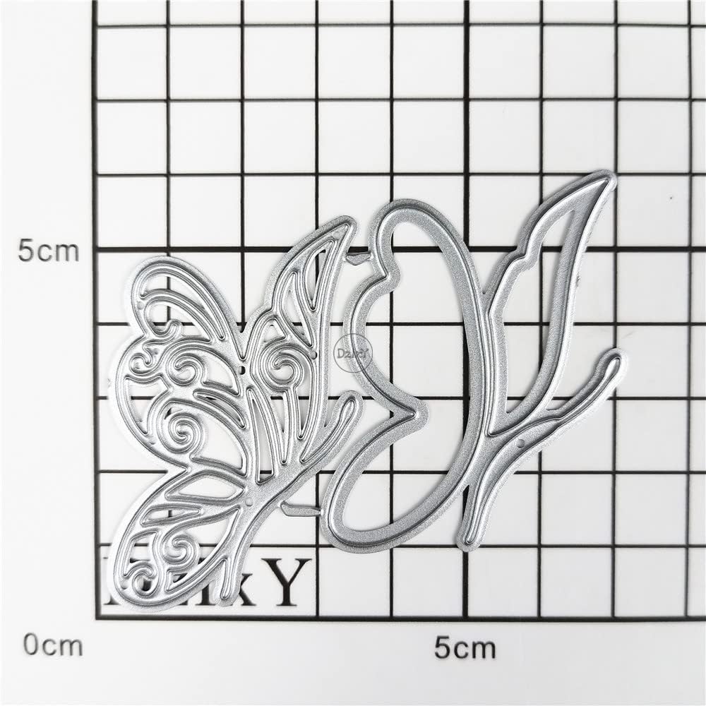 DzIxY Troqueles de corte de metal de mariposa de flores huecas para hacer tarjetas, juegos de troqueles de papel de gofrado, plantillas de álbumes