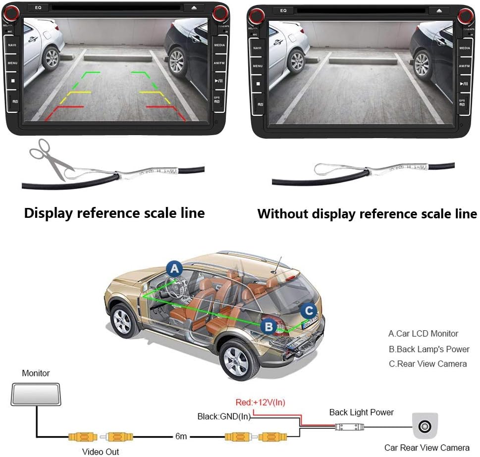Vehicle Backup Camera 170 Night Vision IP68 Waterproof Design Rear View Parking Camera for Nissan Tiida HatchbackLivinaR35 GTR250GTFairlady
