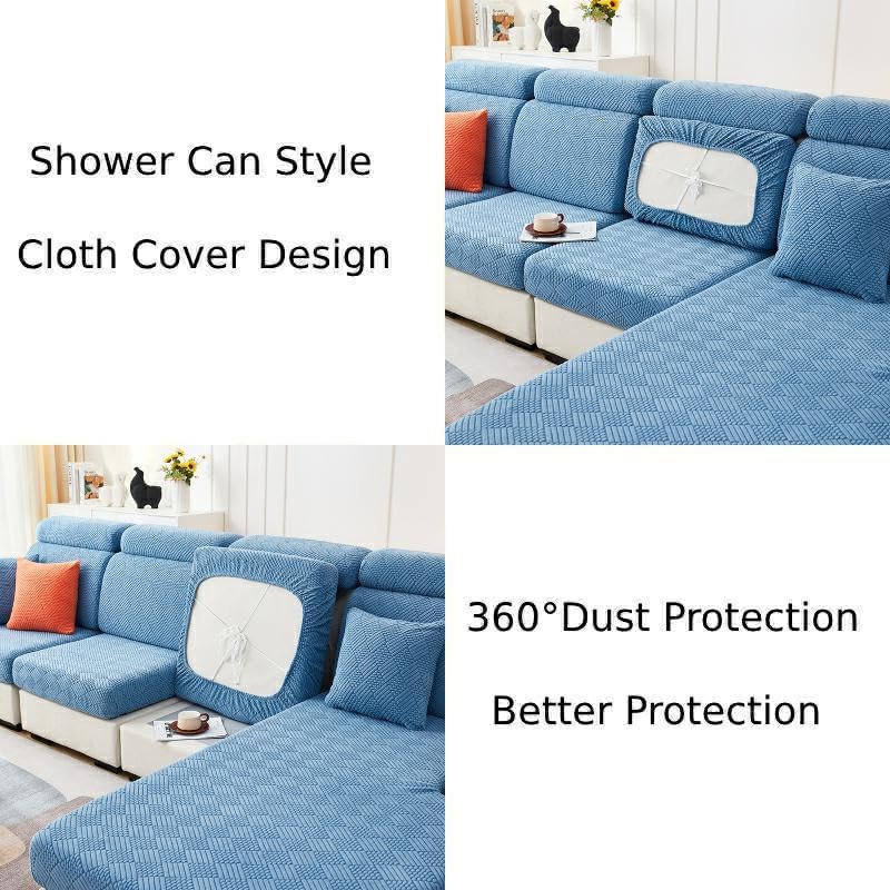 APEXBOUND Fundas mágicas para sofá, funda para sofá chaise lounge, fundas de sofá resistentes en forma de L, protector elástico antideslizante de