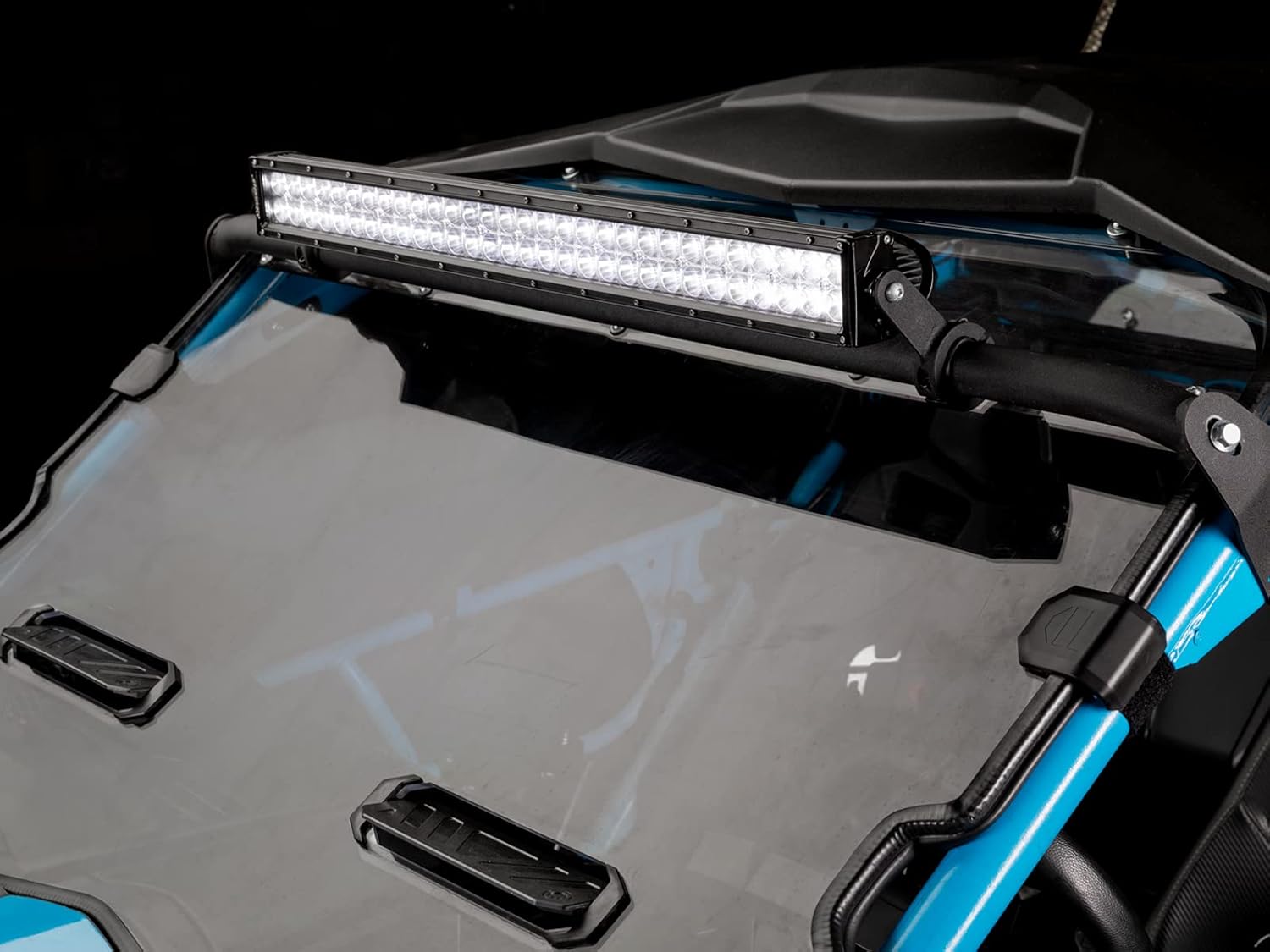 SuperATV – Barra de luz combinada LED recta de 30 pulgadas, incluye interruptor basculante y arnés de cableado, kit de soporte de perfil bajo