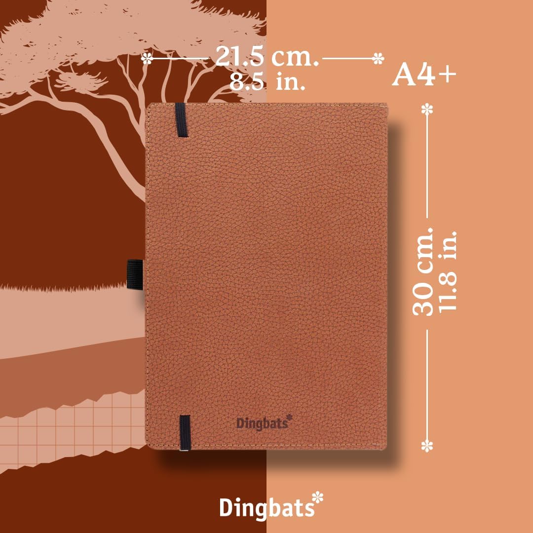 Dingbats* Wildlife – Cuaderno de oso marrón A4 – Punteado