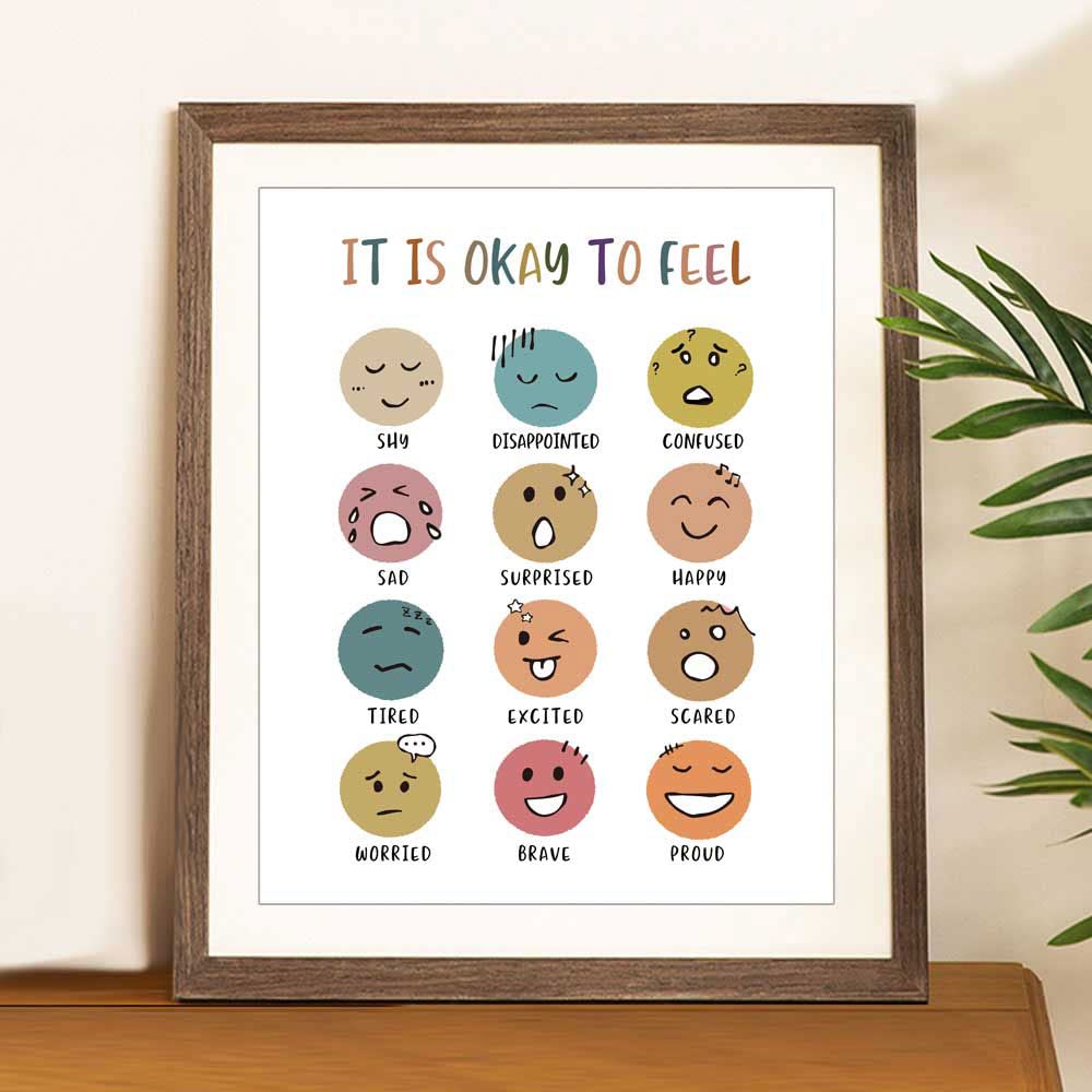 It Is Okay To Feel, Boho Classroom Decor, Mental Health, Playroom Decor, Child Art, Back To School, Teacher Gifts, Classroom Decor, Classroom Wall