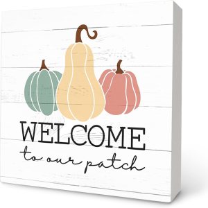 Letreros de madera de otoño de calabaza, letrero de bienvenida de otoño, cartel de calabaza de 5 x 5 pulgadas, letreros de otoño para decoración del Letreros de madera de otoño de calabaza, letrero de bienvenida de otoño, cartel de calabaza de 5 x 5 pulgadas, letreros de otoño para decoración del