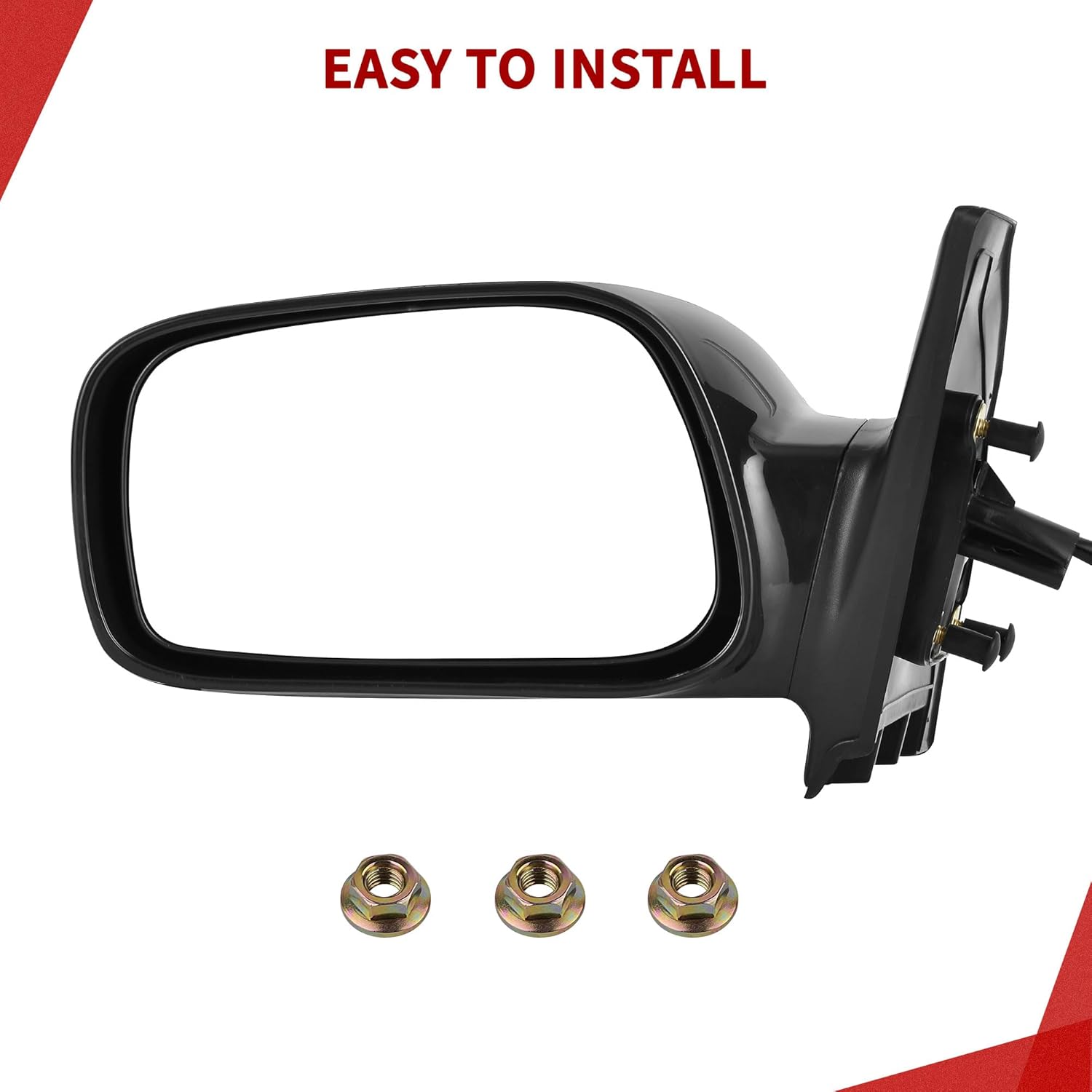 YITAMOTOR Espejo lateral izquierdo del conductor compatible con Corolla CE 2003 2004 2005 2006 2007 2008 Corolla CE ajuste de potencia no