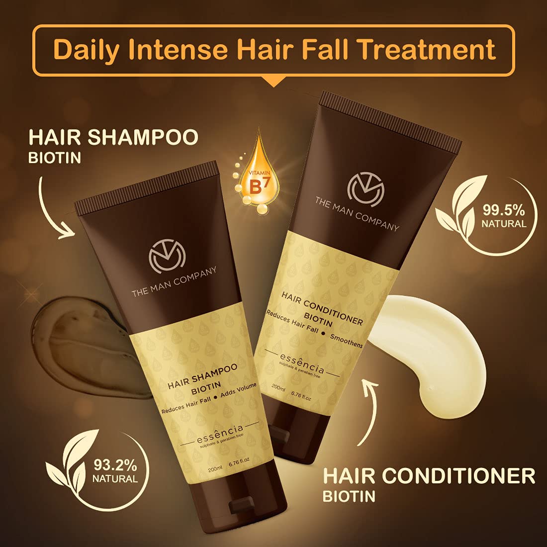 The Man Company Acondicionador capilar con agua de arroz, Bhringraj, polvo Shikakai para el crecimiento del cabello y cabello suave, 6.8 fl oz