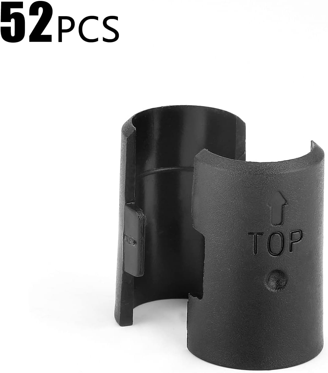 Paquete de 52 clips de bloqueo de estante de alambre para poste de 1 pulgada, clips de estante de alambre de reemplazo para sistema de estantería de