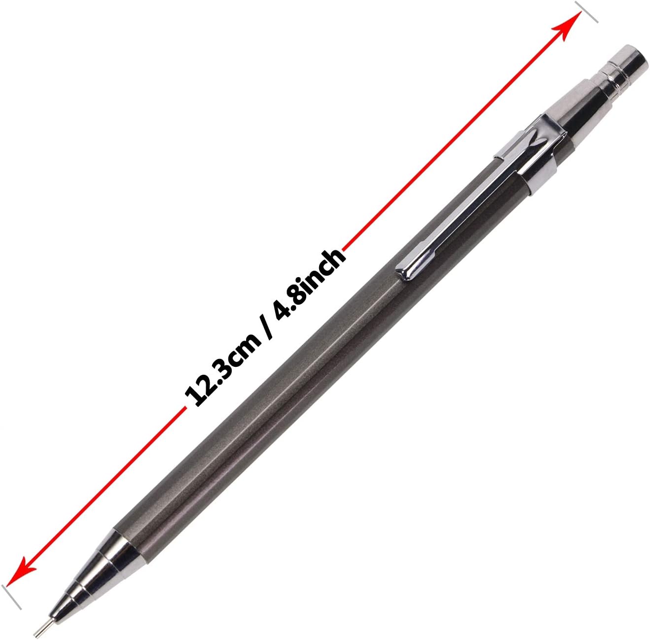 3 lápices mecánicos automáticos de metal para dibujo, bocetos, toma de notas, gráficos, redacción, escritura, proyectos de instrumentos para