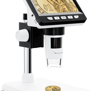 CIMELR Microscopio digital LCD, microscopio para niños, microscopio USB portátil, cámara de microscopio de monedas de aumento 50X-1000X para CIMELR Microscopio digital LCD, microscopio para niños, microscopio USB portátil, cámara de microscopio de monedas de aumento 50X-1000X para