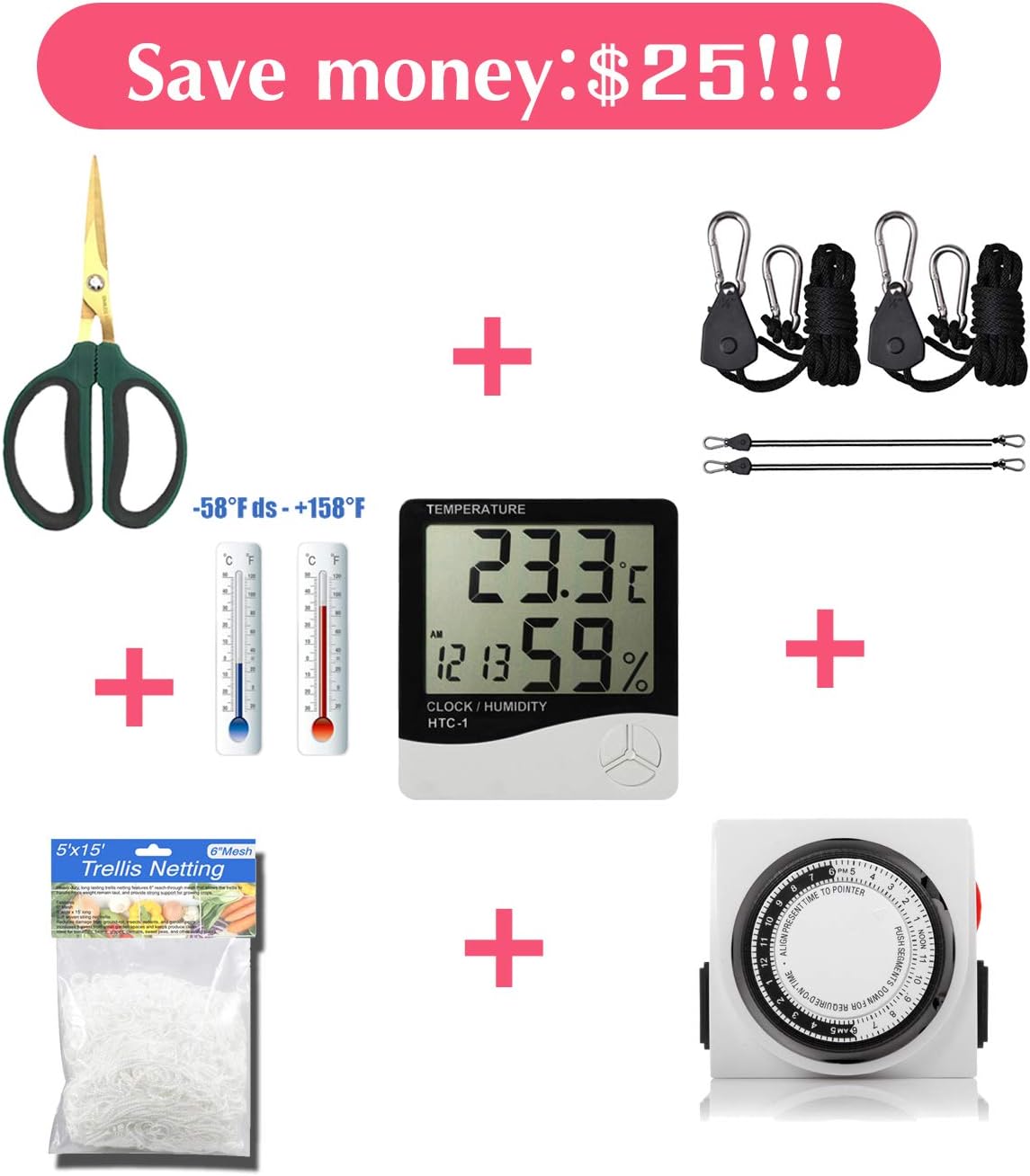 Invernadero pequeño para cultivo hidropónico de plantas de interior, con luz LED de 240 W para crecimiento de las plantas, incluye kit con filtro de