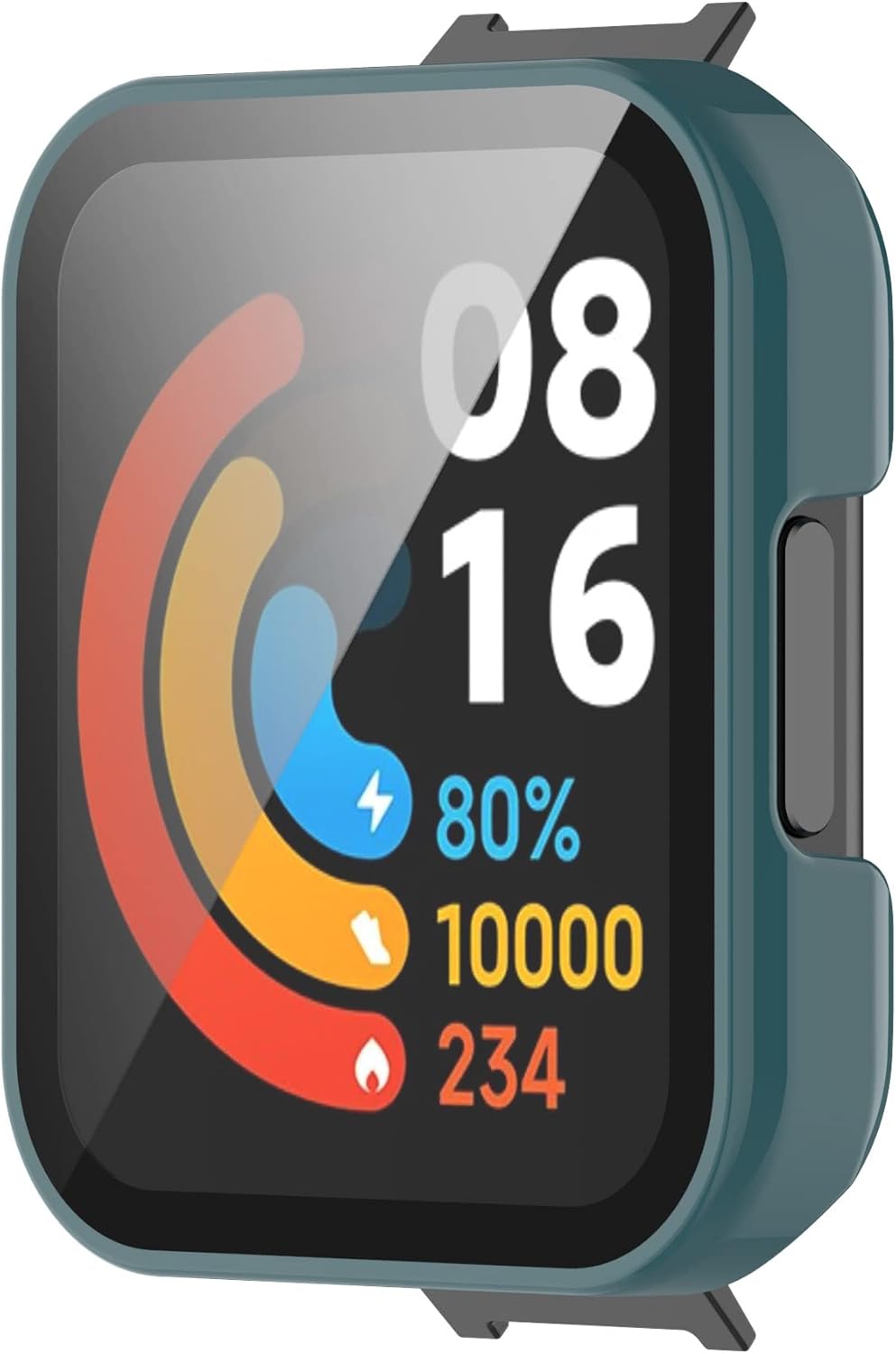 Paquete de 2 fundas protectoras de pantalla compatibles con Redmi Watch 2 Lite, accesorios de policarbonato de vidrio templado, resistente a los