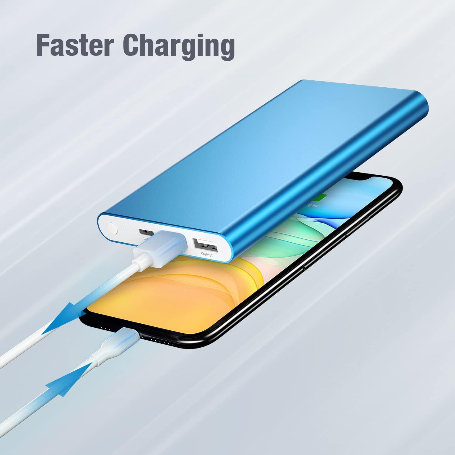 Pilot 4GS – Cargador portátil, cargador de batería de carga rápida de 12000 mAh, batería de salida de alta velocidad dual de 3 A, compatible con
