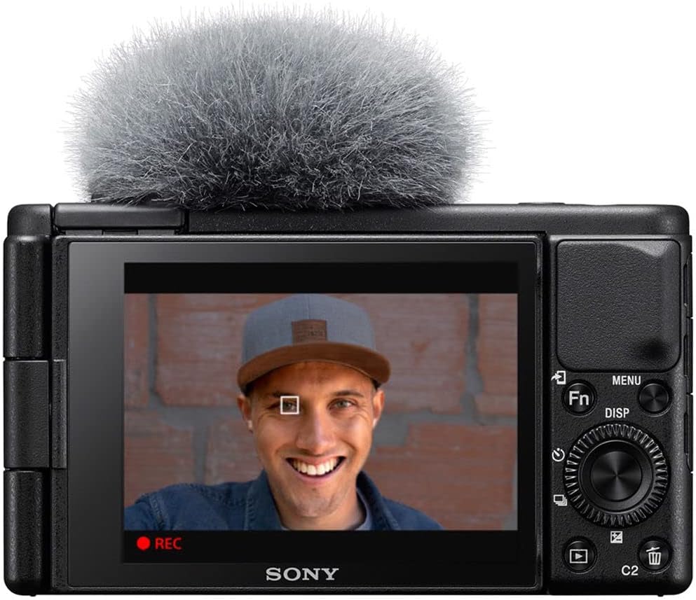 Sony Cámara digital ZV-1 (negra) ZEISS Vario-Sonnar 24-70 F1.0.315-0.110 in VloggingVideo Creator Bundle con luz LED de video portátil, tarjeta de