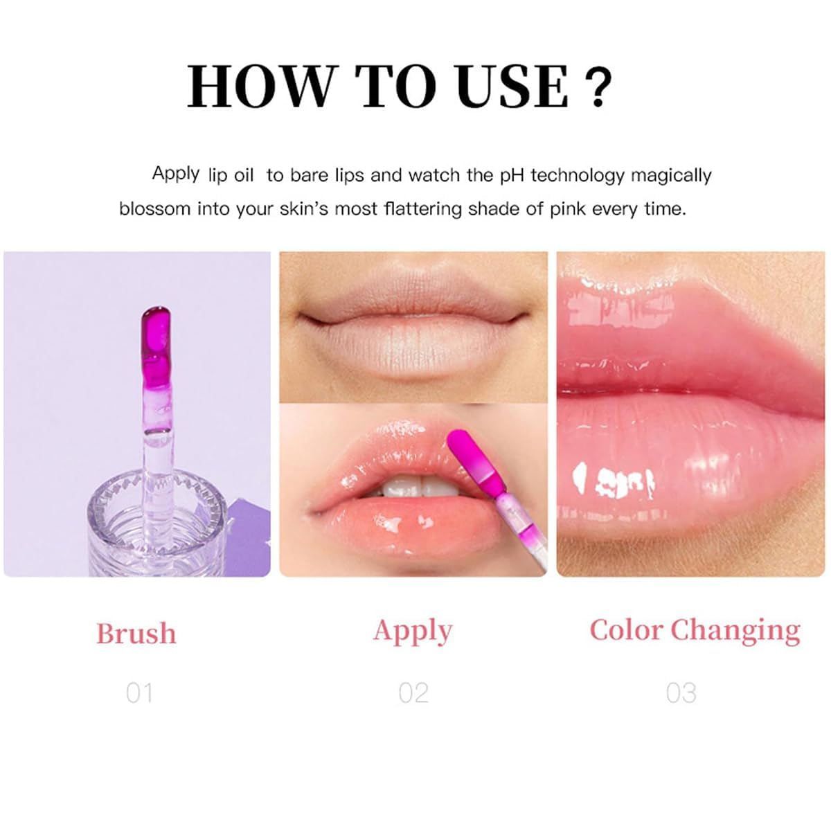 KCRPM Boss Up Cosmetics Aceite de labios que cambia de color, aceite de labios Boss Up, aceite de labios Boss Up, aceite de labios hidratante