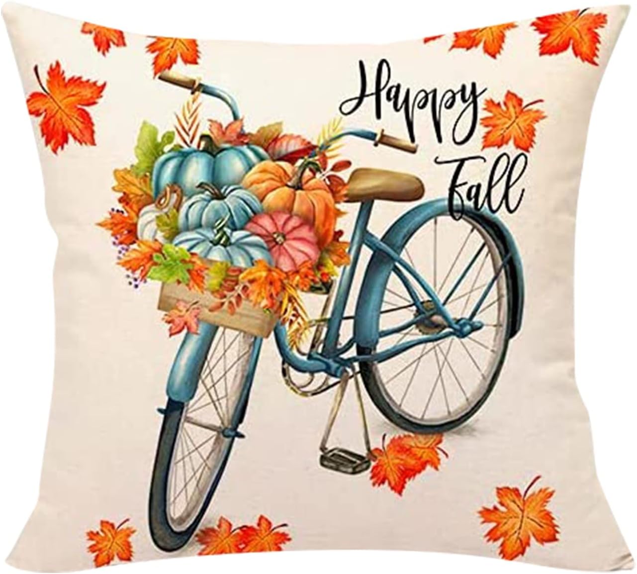 Funda de almohada decorativa de Halloween, funda de almohada de calabaza, otoño, Acción de Gracias, otoño, calabaza, granja, decoración de hoja de