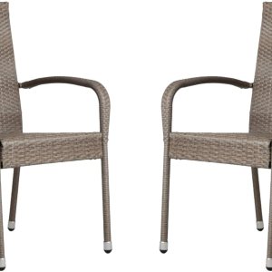 Aspect Living 65254 Morgan – Marco apilable de mimbre para exteriores, tejido a mano, para todo tipo de clima, marco ligero para interiores y Aspect Living 65254 Morgan – Marco apilable de mimbre para exteriores, tejido a mano, para todo tipo de clima, marco ligero para interiores y