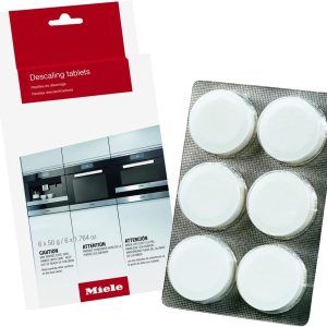 Miele Tabletas descalcificantes para máquinas de café, hornos de vapor, hornos, rangos, 6 unidades Miele Tabletas descalcificantes para máquinas de café, hornos de vapor, hornos, rangos, 6 unidades