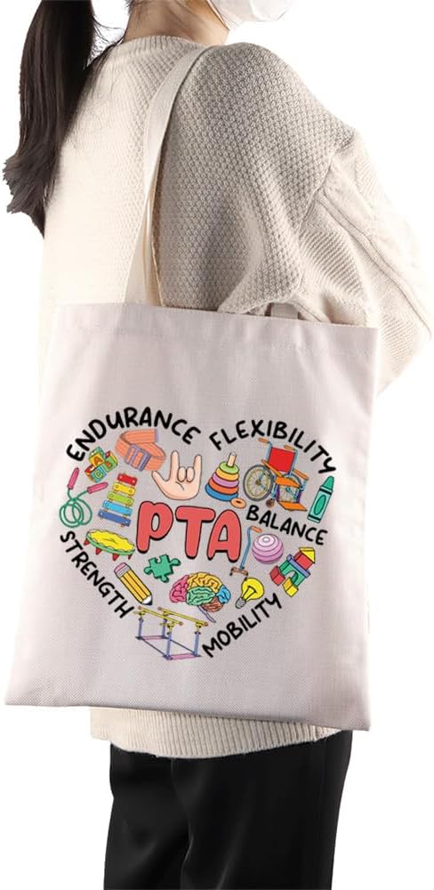 PTA Gifts – Bolsa de maquillaje para fisioterapeuta, regalo de agradecimiento, regalos de graduación de la PTA para estudiantes de la PTA Bolsa con