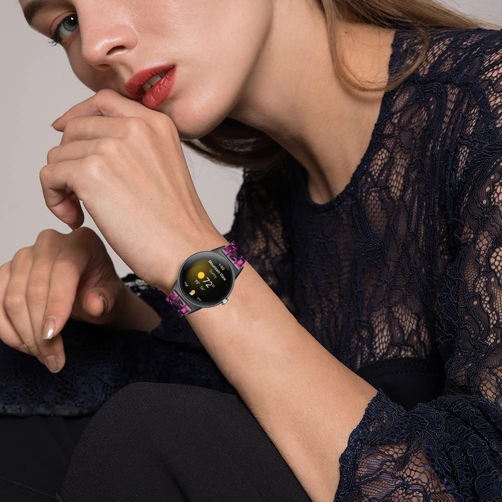 TenCloud Resin Watch Band Compatible with Google Pixel Watch 2Pixel Watch Women Men Metal Clasp Strap Lightweight Bracelet for Google Pixel Watch