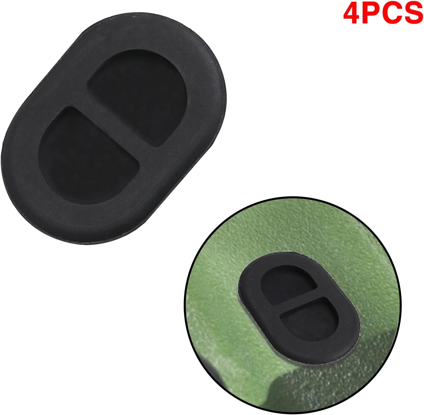 4 tapones de drenaje para Jeep, tapones de cuerpo de bandeja de piso trasero para Jeep Wrangler JK y JL 2014-2018, 4 tapones de repuesto de goma