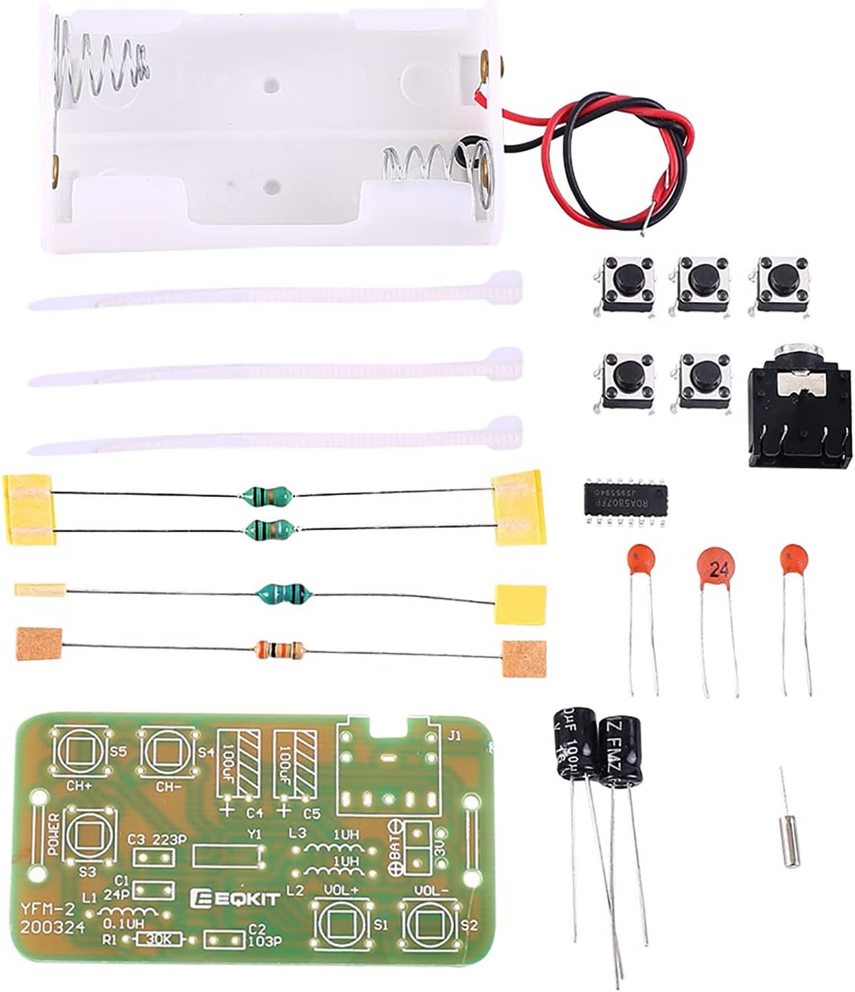 Kit de radio DIY, kit de radio FM Icstation 76MHZ-108MHZ, proyecto de soldadura, módulo de radio, kits de bricolaje, kit de práctica de soldadura