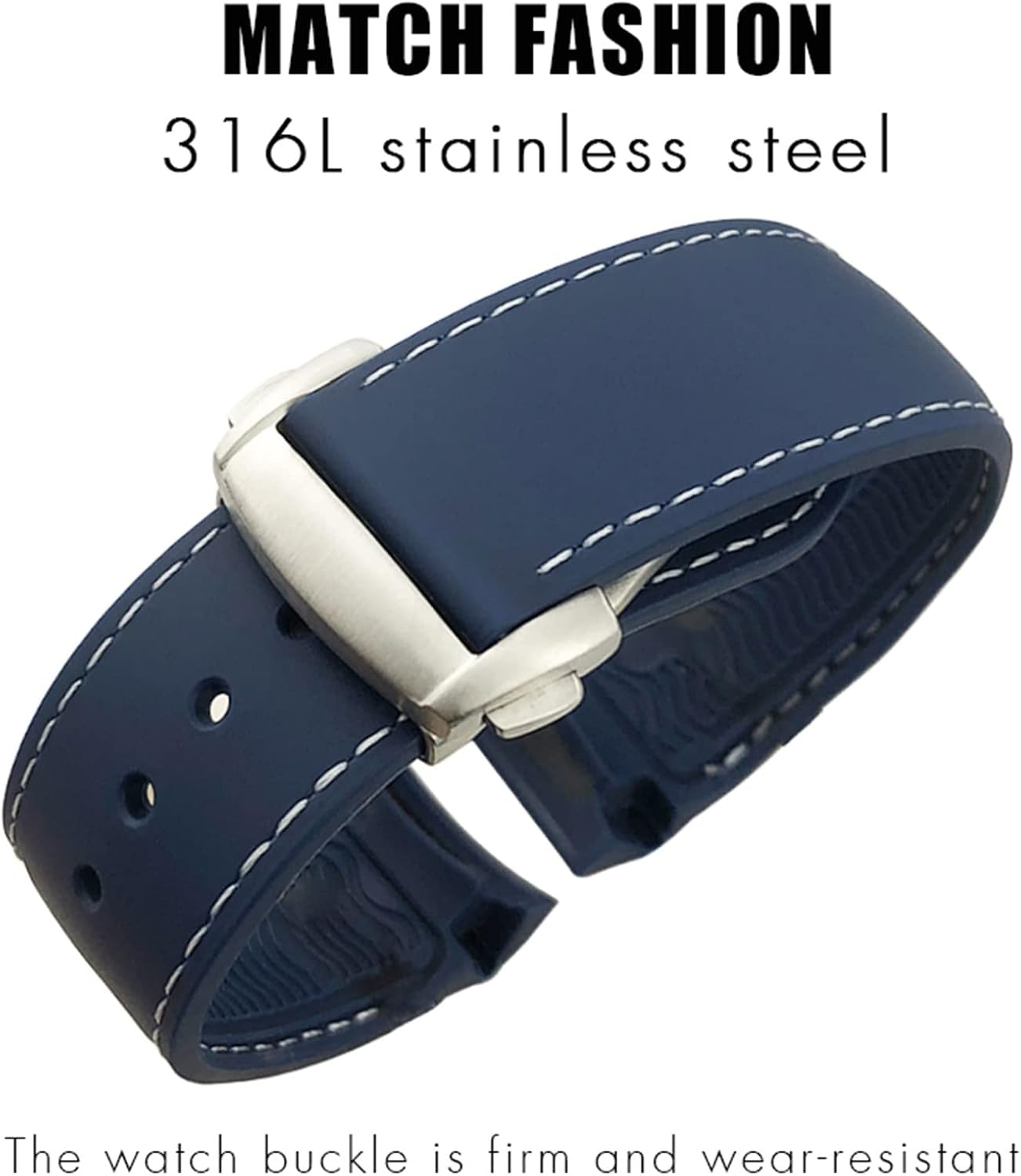 Correa de reloj de goma de 0.866in y 0.787in, correa de silicona de extremo curvado para Huawei GT2 PRO Watch Classic Black Bracelet