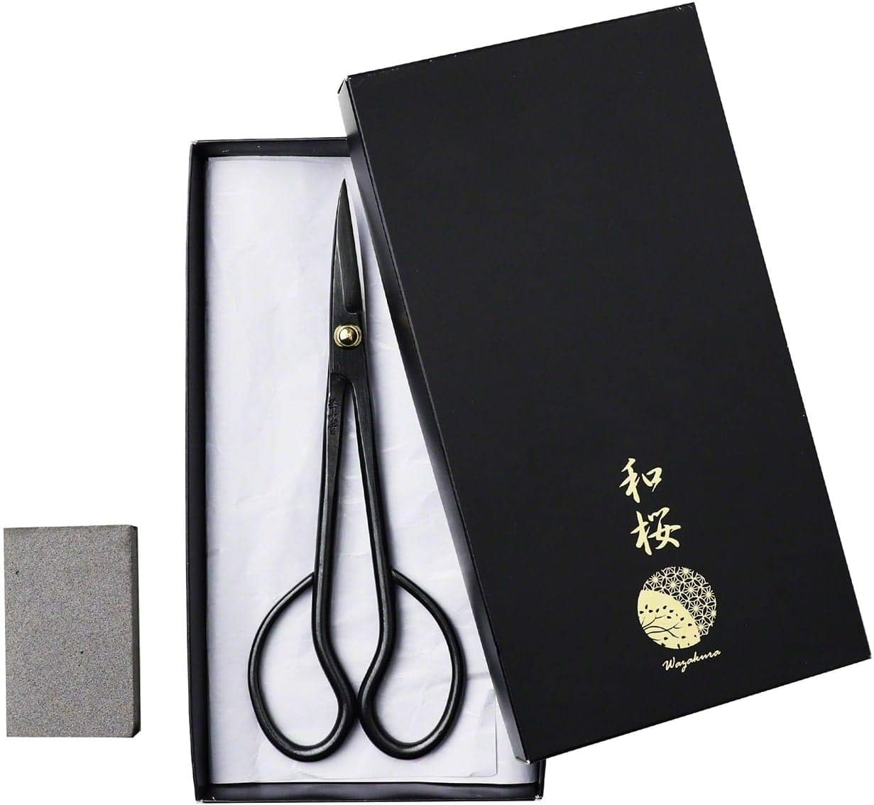 Wazakura Kit de cuidado de recorte de bonsái japonés fabricado en Japón, Hanafubuki Satsuki Tijeras de bonsái de 7 pulgadas (7.087 in) + juego de