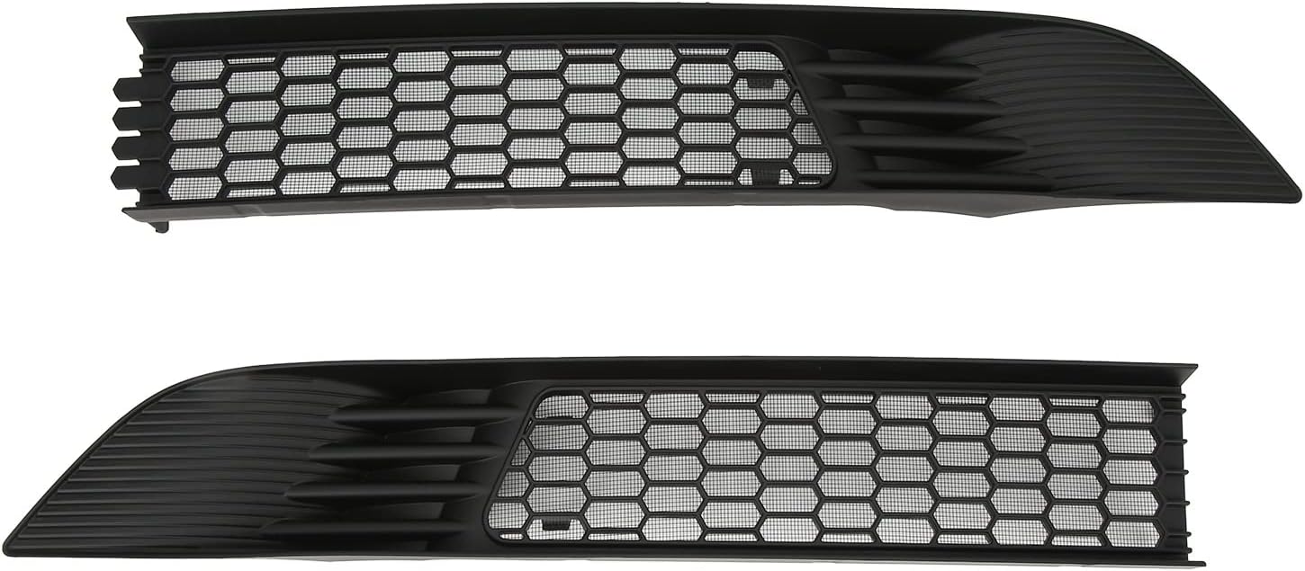 Rejilla delantera de malla, 2 unidades, ABS antidesgaste, color negro brillante, práctica rejilla de ventilación para parachoques de automóvil,