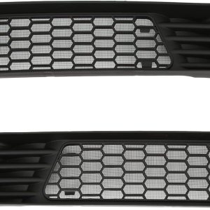 Rejilla delantera de malla, 2 unidades, ABS antidesgaste, color negro brillante, práctica rejilla de ventilación para parachoques de automóvil, Rejilla delantera de malla, 2 unidades, ABS antidesgaste, color negro brillante, práctica rejilla de ventilación para parachoques de automóvil,