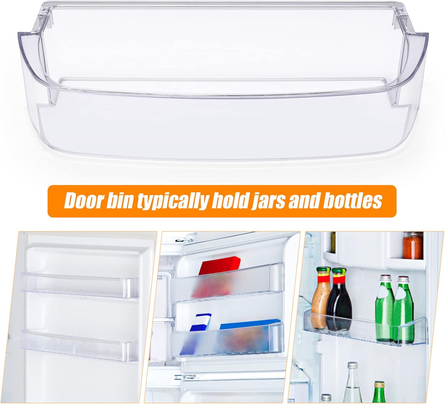 Estante para puerta de refrigerador WPW10710203 compatible con Whirlpool W10710203 W10463668 W10451871 (paquete de 2)