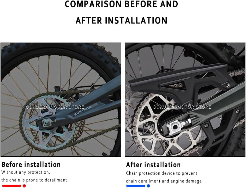 para Light BeeSurronSur RonCRF150F 2003-2019CRF230F 2003-2019X160X260KDX200 Accesorios de motocicleta Protector de cadena y deflector de cadena