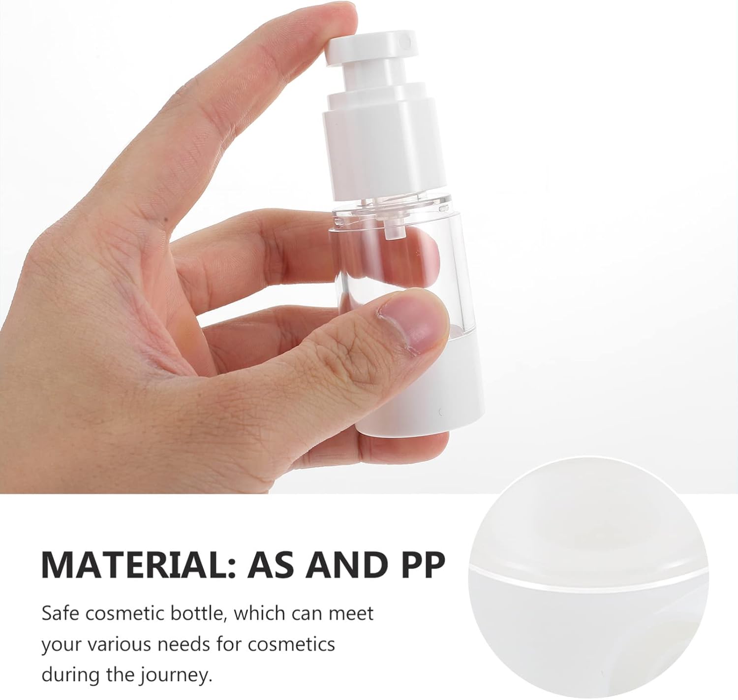 EXCEART Botellas de bomba sin aire Botellas de spray de plástico portátiles Estos contenedores compactos son principalmente adecuados para llenar