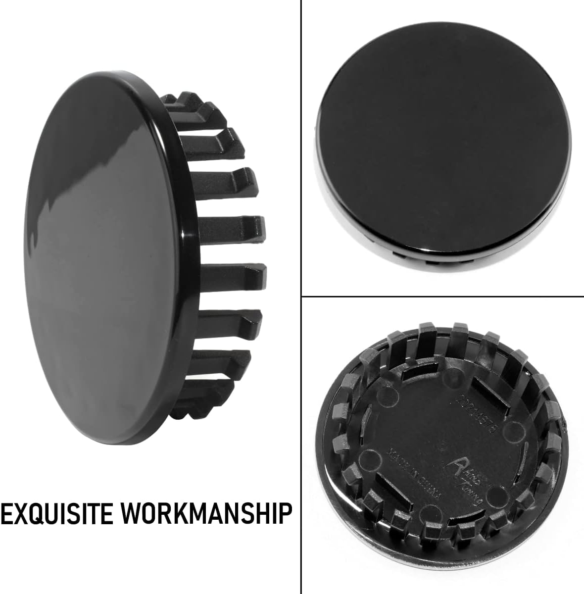 RTRHINOTUNING 4PCS OD67mm2.63in Wheel Center Caps Compatible with Colorado Corvette ATS XLR Acadia Verano ID55mm2.17in Black Hub Caps