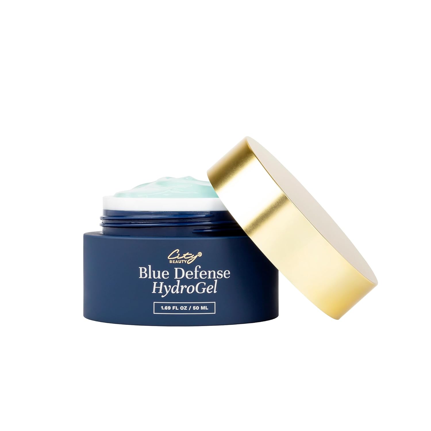 City Beauty Blue Defense HydroGel – Gel hidratante facial – Fórmula hidratante con ácido hialurónico – Solución para manchas oscuras y arrugas –