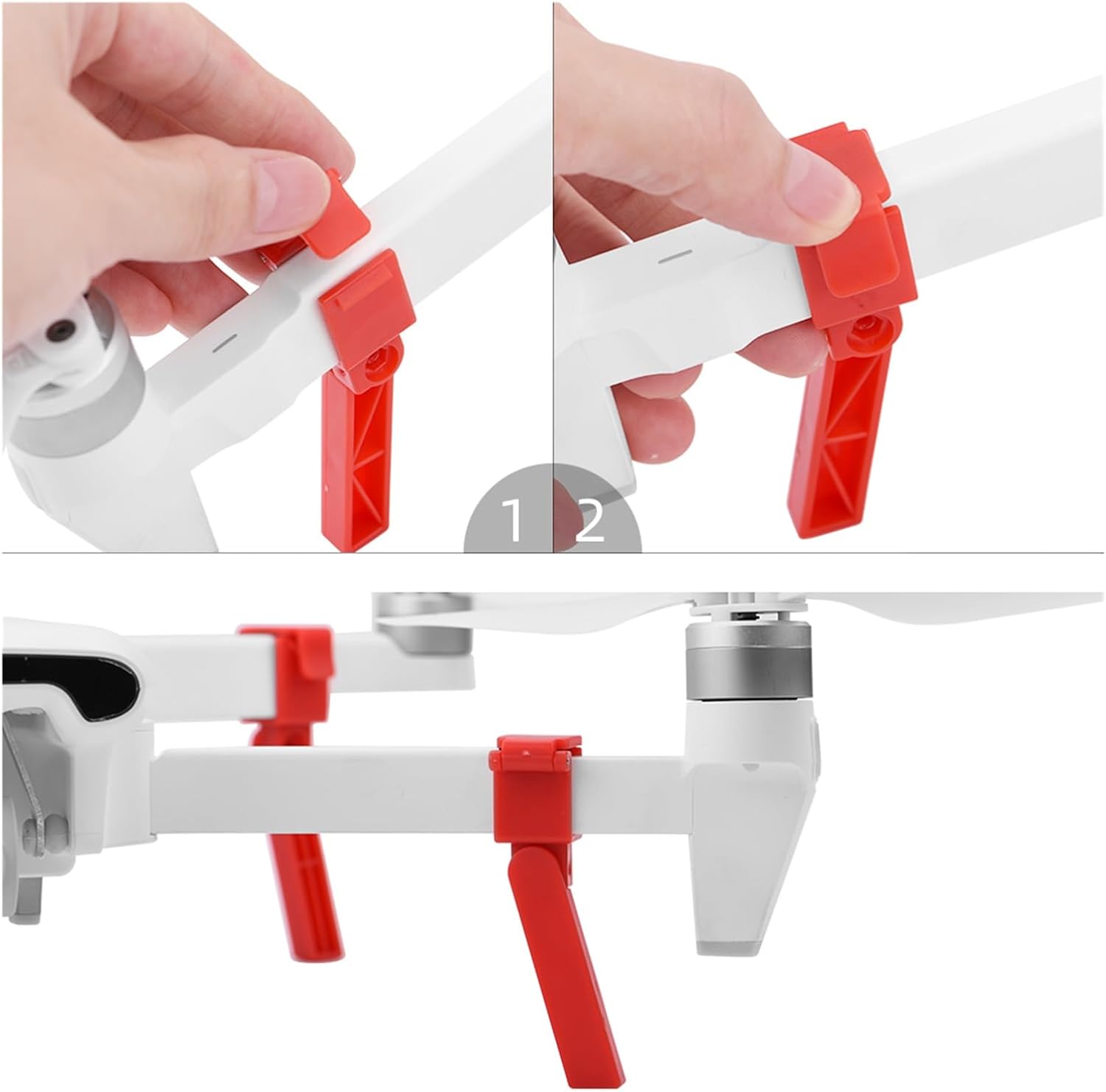 SeiZed Tren de aterrizaje para FIMI X8 SE soporte de elevación, cardán protector plegable, accesorios de protección ligeros (color  pata blanca)