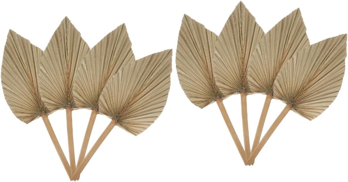 Abaodam 8 Pcs Dried Palm Leaves Flower Vases Decorative Fake Leaves Dried Natural Monstera Leaf Decor Jungle Decorations Dried Leaf Adornment Palm