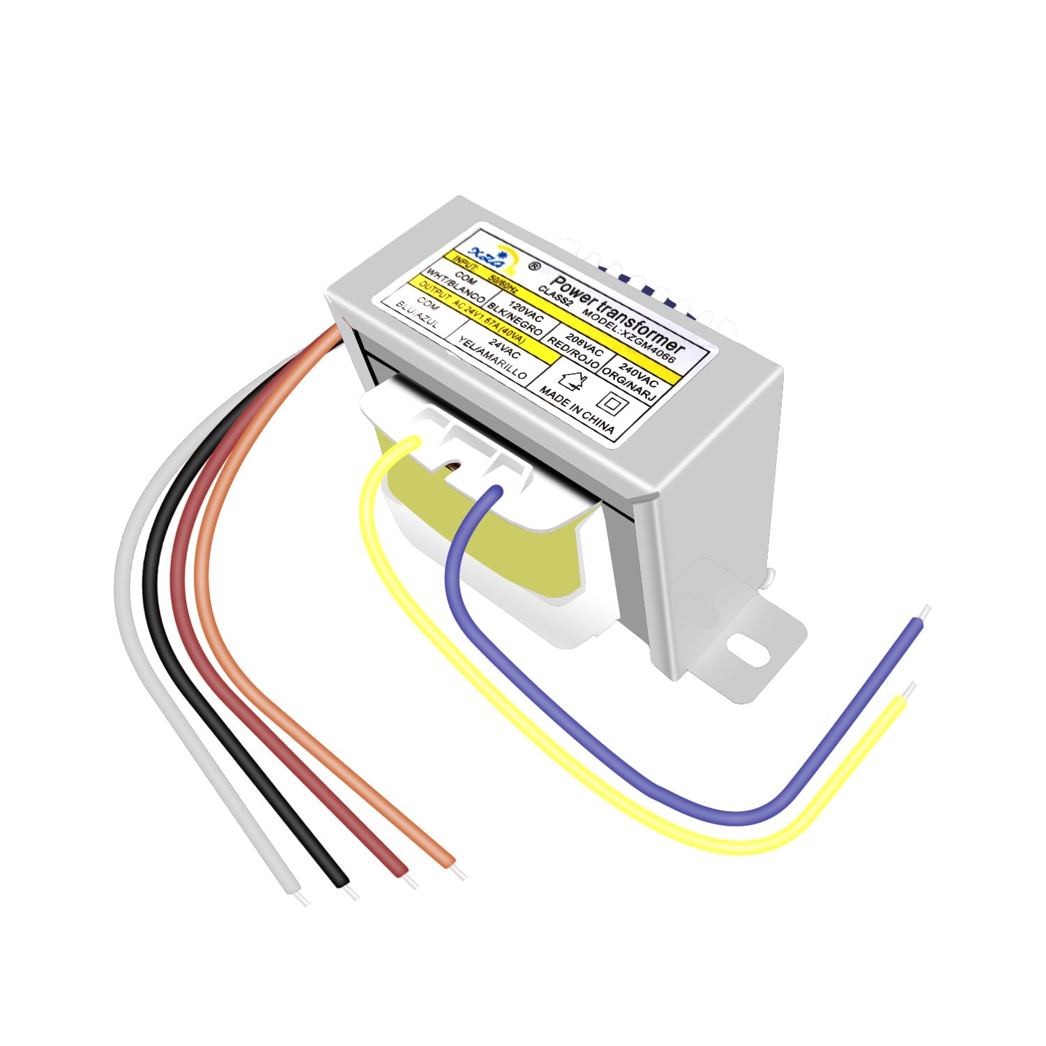 Transformador de control 40VA, primario 120, 208, 240V secundario 24V, para Rheem 46-101905-01, PF42440 44504 4031F, termostato, adaptador de