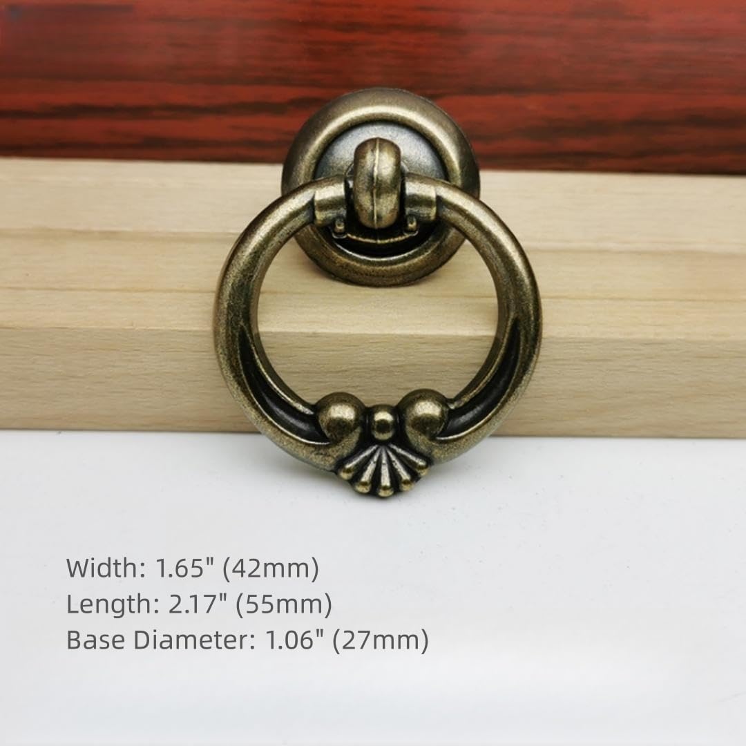 Tiradores de mariposa vintage de bronce antiguo para cajón de un solo agujero, accesorios de gabinete de aleación de zinc para cocina, baño,