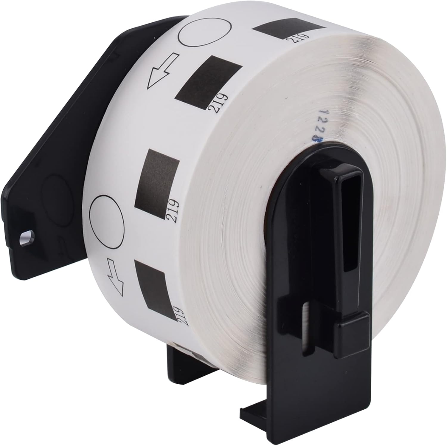 GREENCYCLE DK-1219 DK1219 – Etiquetas de papel redondas troqueladas de 12 pulgada (0.47 pulgadas de diámetro) compatibles con impresoras de