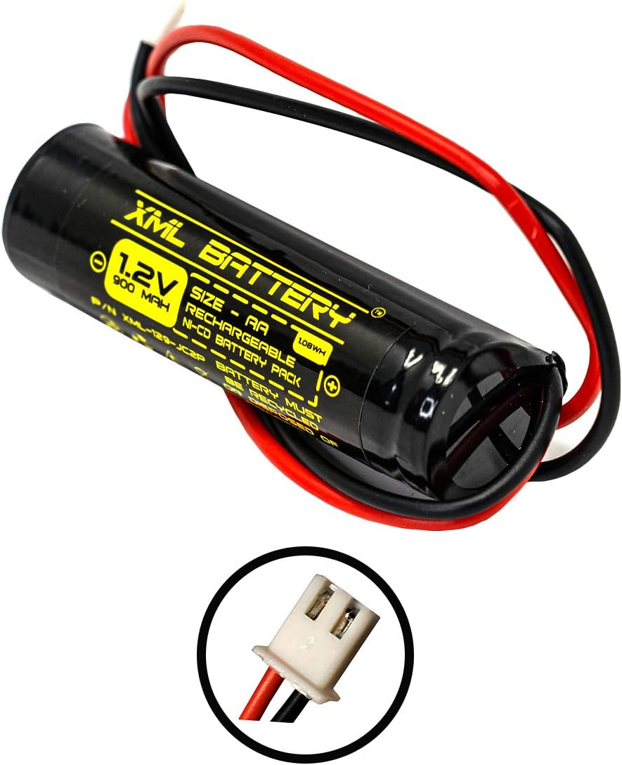 XML Battery Unitech AA900mAh AA BST DAA900BT D-AA900BT D-AA900BT Ni-CD – Paquete de 10 baterías recargables de repuesto para señal de salida de luz