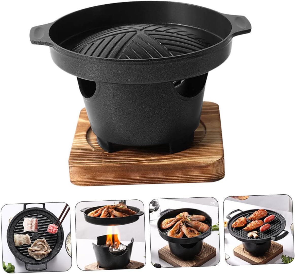 1 Unidades Parrilla Pescado Barbacoa Asador Estufa de Camping Parrilla de servir Sartén para el hogar Utensilios para hornear Metal Asado Estufa