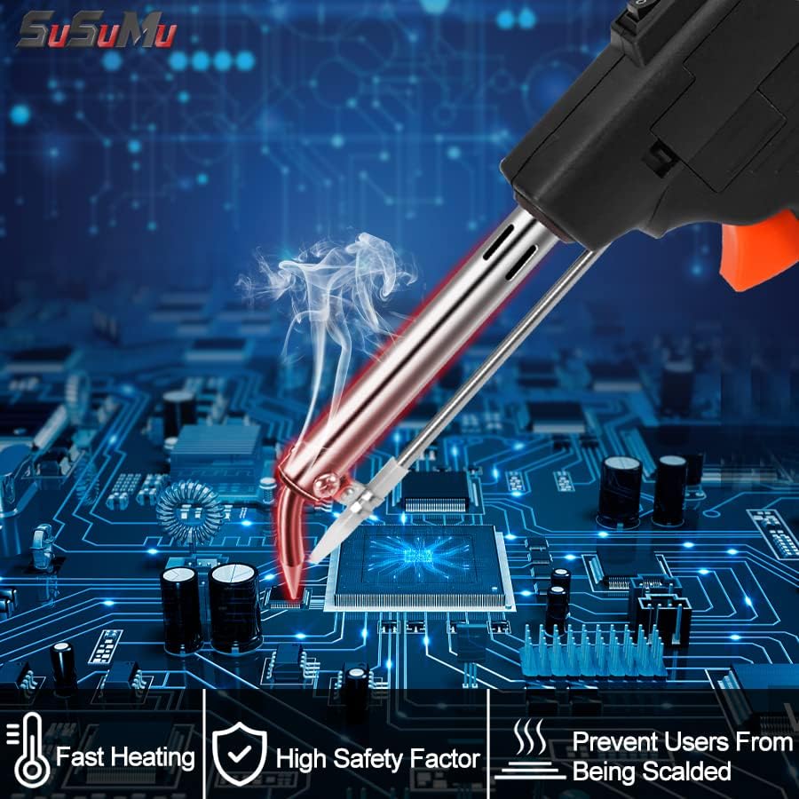 Kit de pistola de soldadura automática de 110 V, micro pistolas de soldadura para electrónica, placa de circuito de alambre de mecha de soldadura o